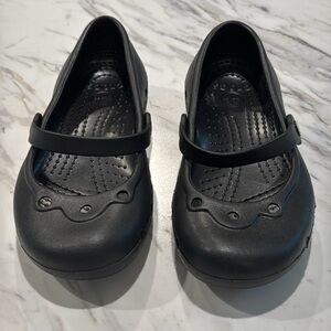 Crocs Juniors Alice Girls Mary Jane Black Shoes Size M 1 W 3